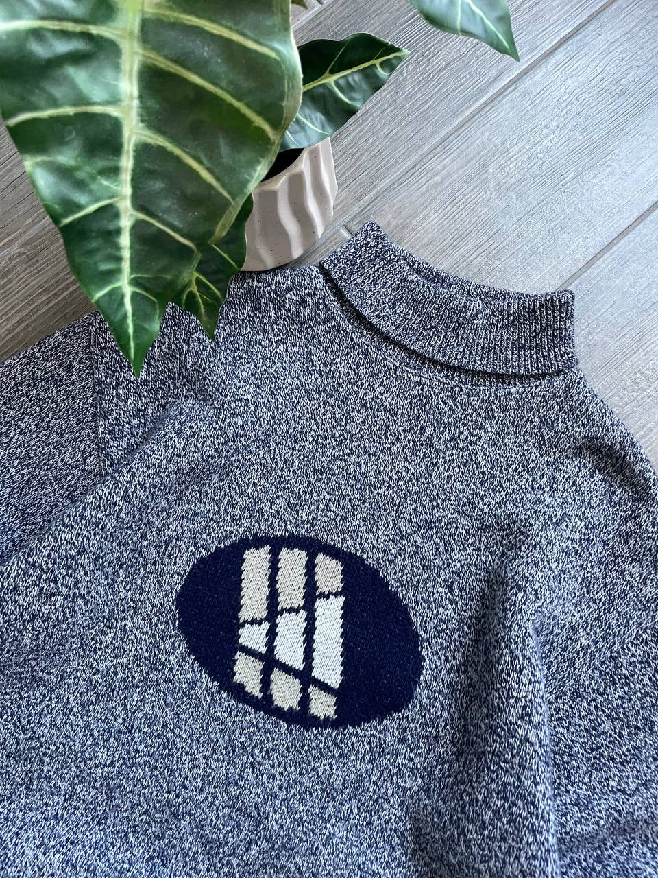 Adidas Vintage Navy Knit Sweater