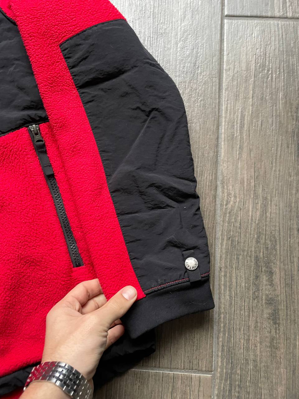 The North Face zip y2k fleece baggy hoodie