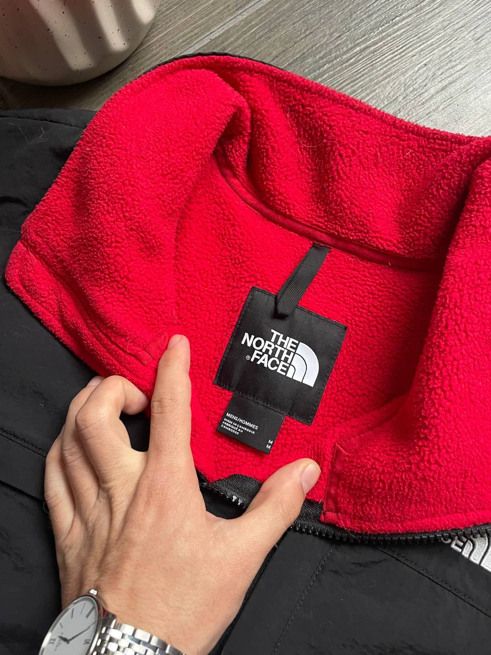 The North Face zip y2k fleece baggy hoodie