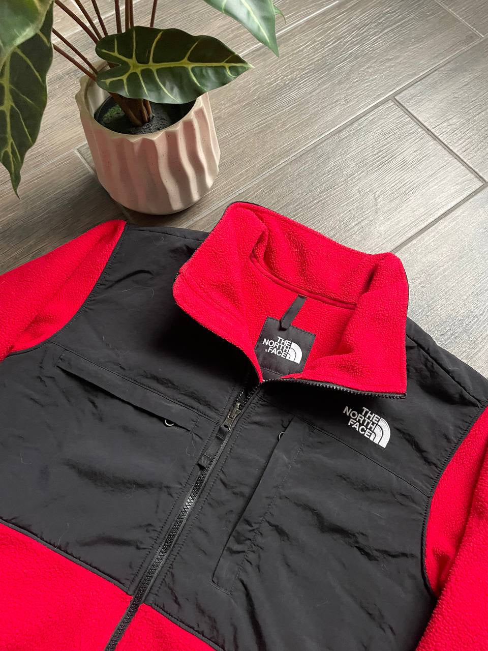 The North Face zip y2k fleece baggy hoodie