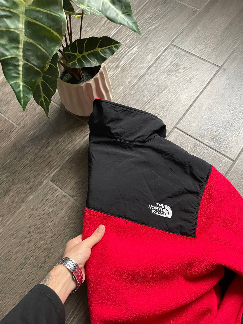 The North Face zip y2k fleece baggy hoodie