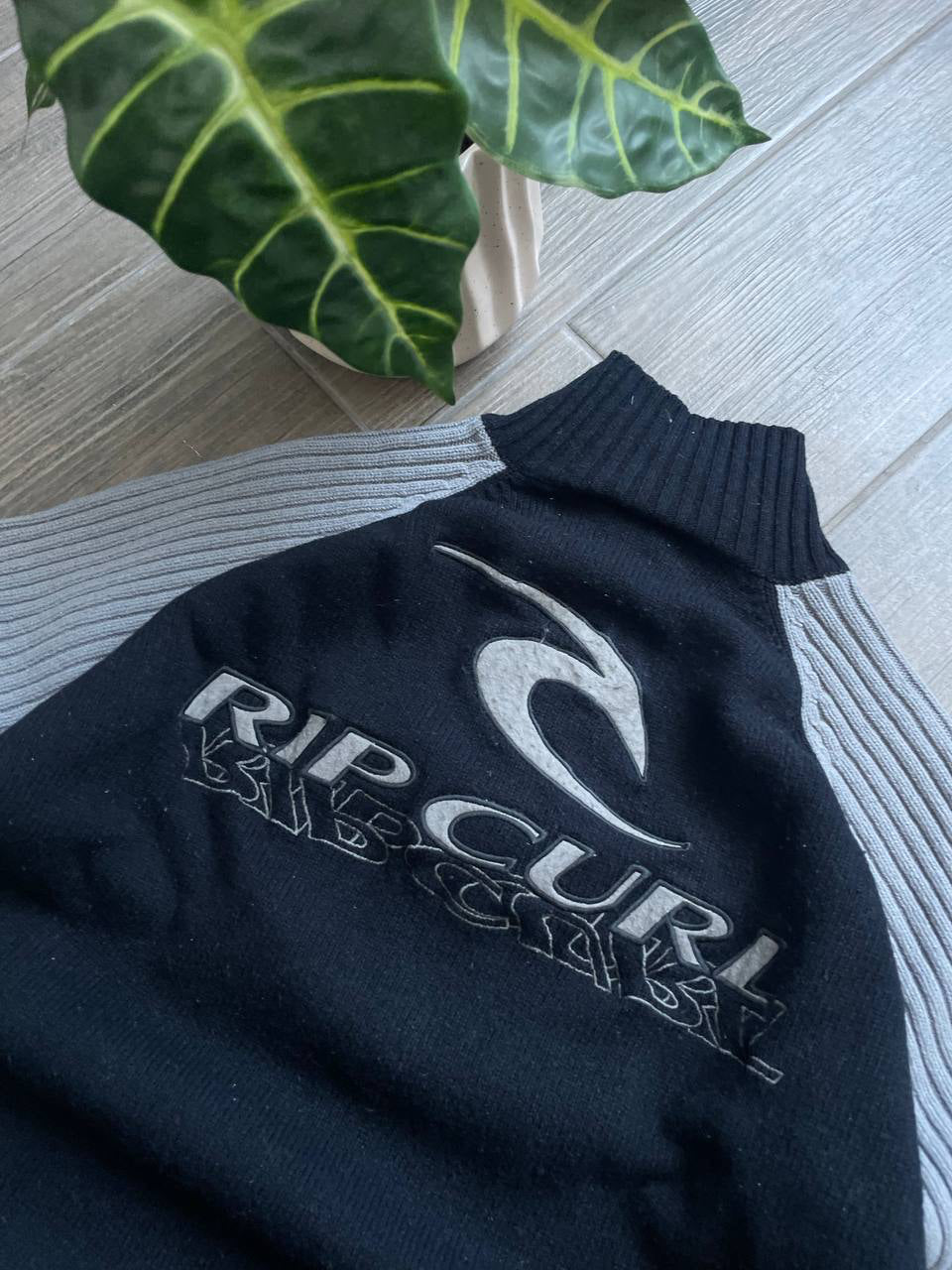 Rip Curl wool vintage 1/3 zip y2k jumper