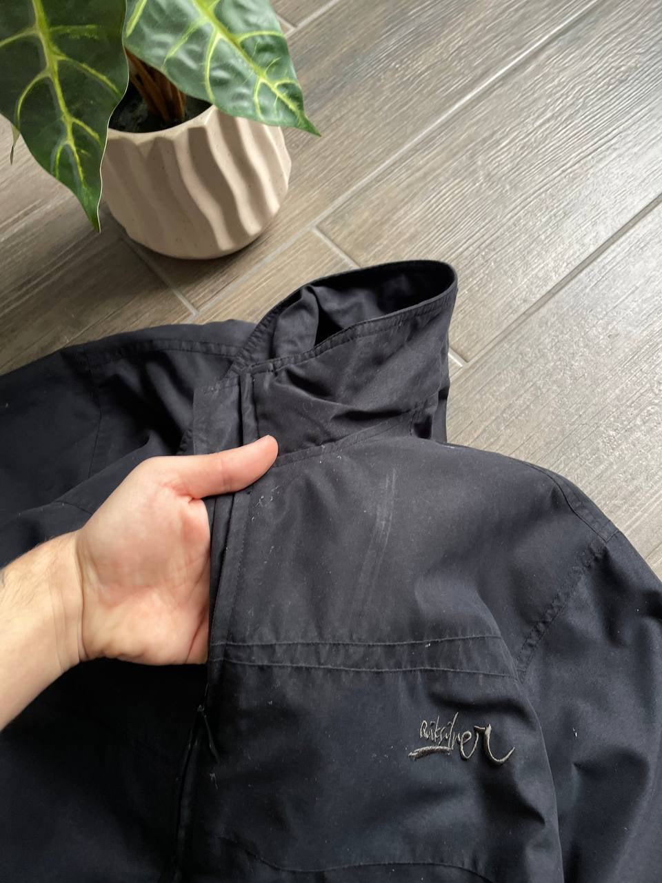 Quiksilver black y2k baggy jacket