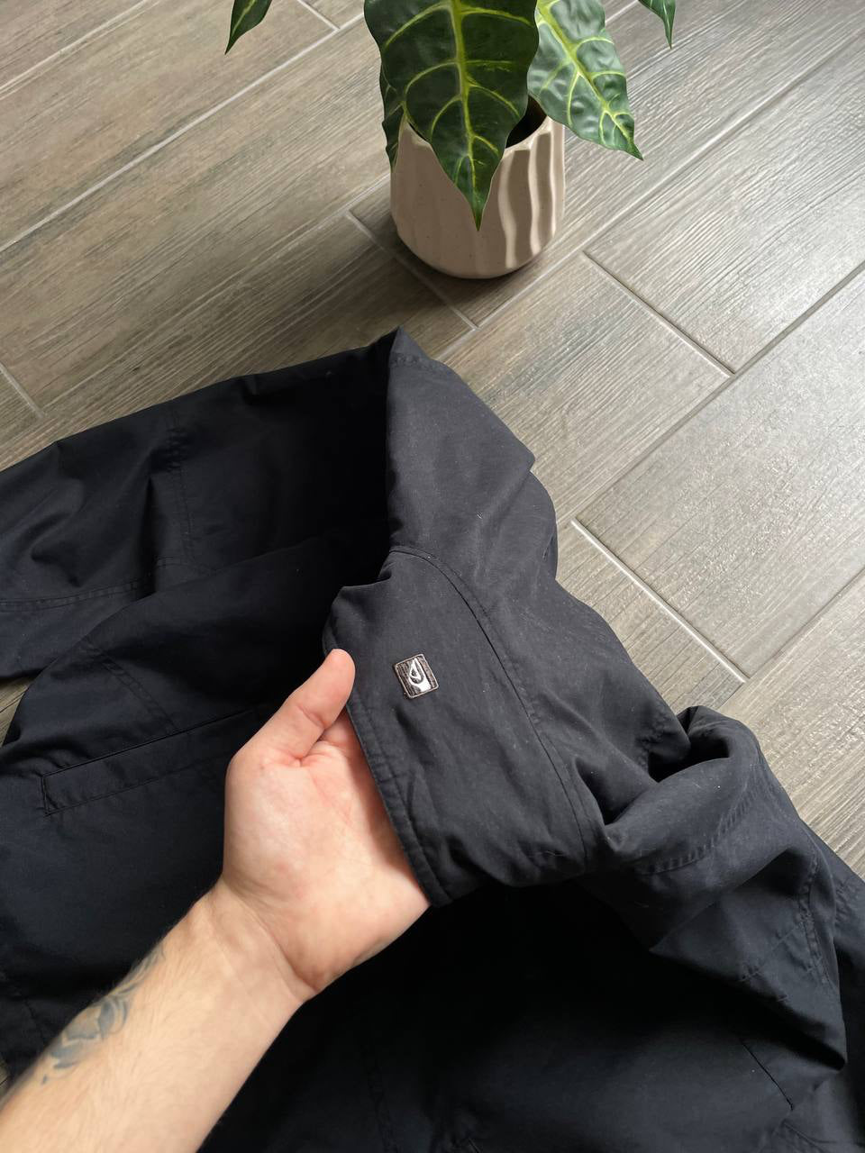 Quiksilver black y2k baggy jacket