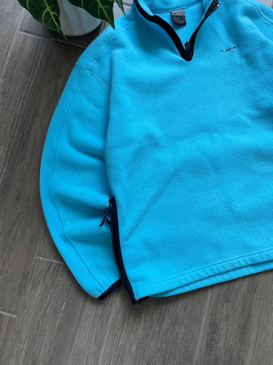 Nike Women's Vintage Aqua Blue Fleece Half-Zip Pullover