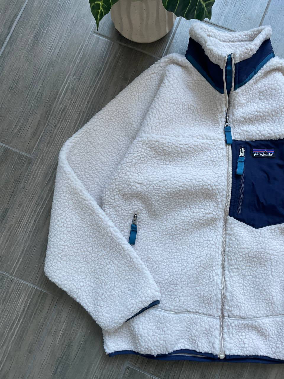 Patagonia Retro-X Fleece Jacket - White/Navy