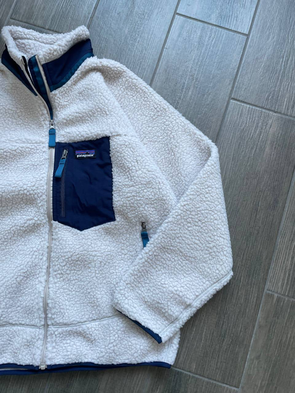 Patagonia Retro-X Fleece Jacket - White/Navy