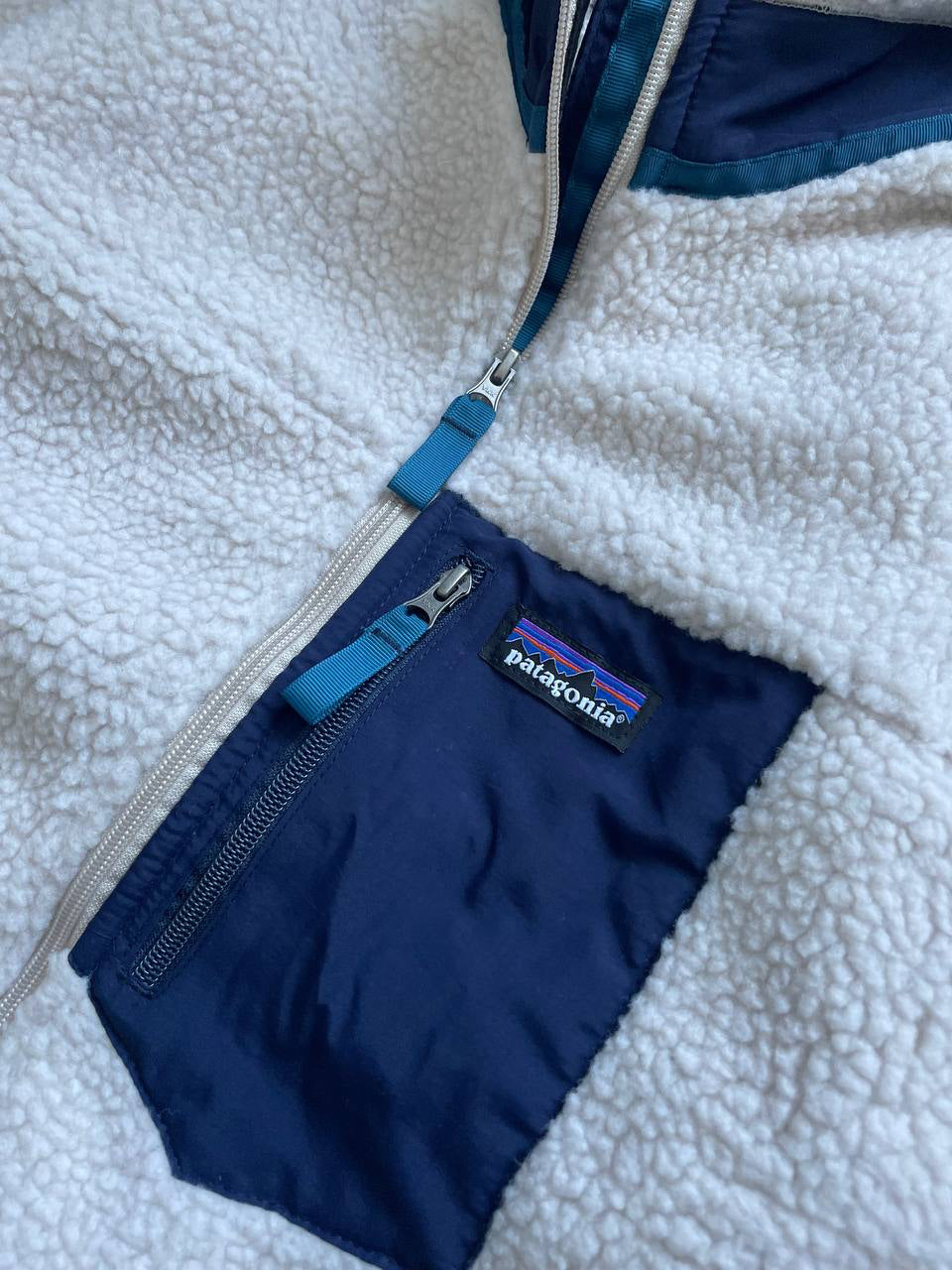 Patagonia Retro-X Fleece Jacket - White/Navy