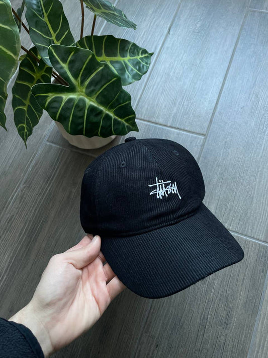 Stussy corduroy y2k black hat cap