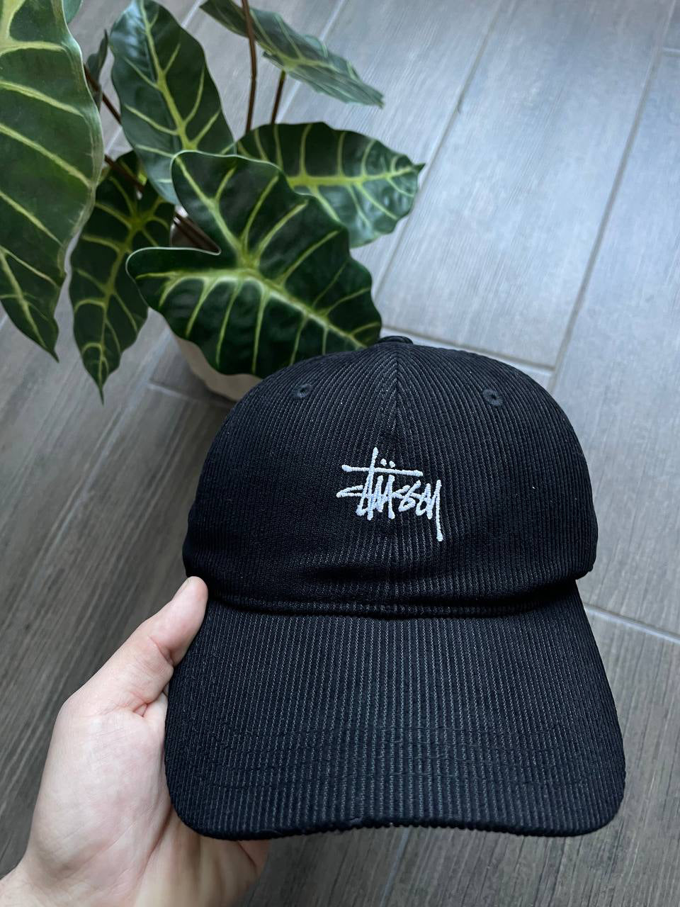 Stussy corduroy y2k black hat cap