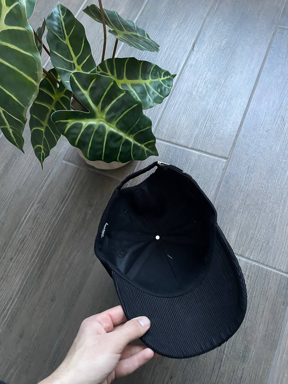 Stussy corduroy y2k black hat cap