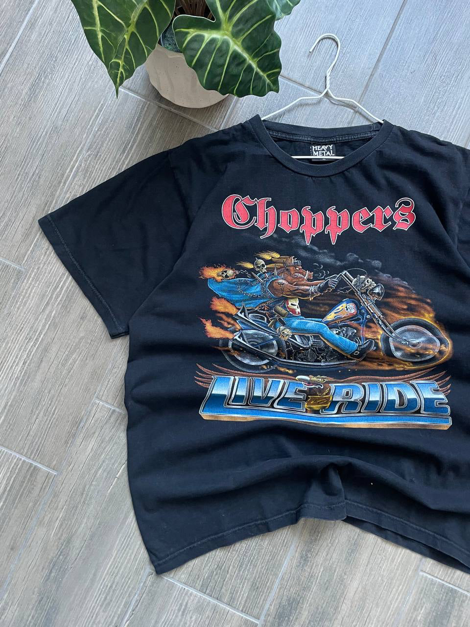 Choppers black vintage baggy LIVE DRIVE tee