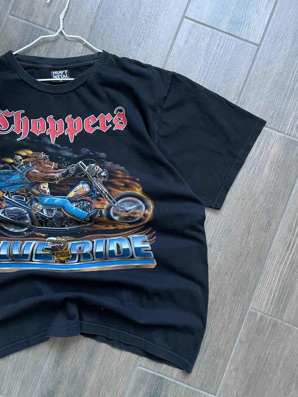 Choppers black vintage baggy LIVE DRIVE tee