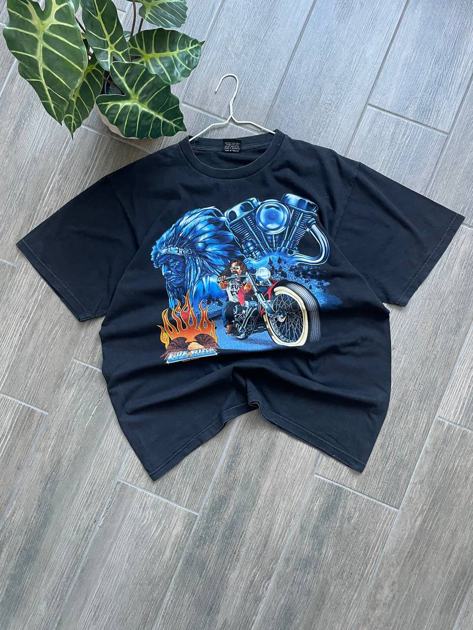 Choppers black vintage baggy LIVE DRIVE tee