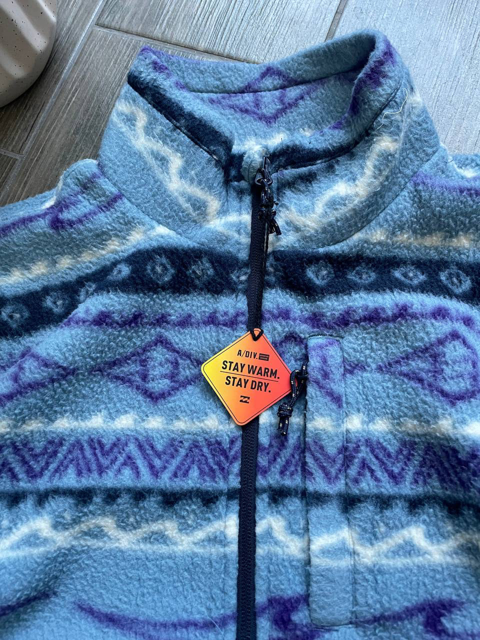 Billabong Adventure Division Fleece Pullover – Blue Tribal Pattern