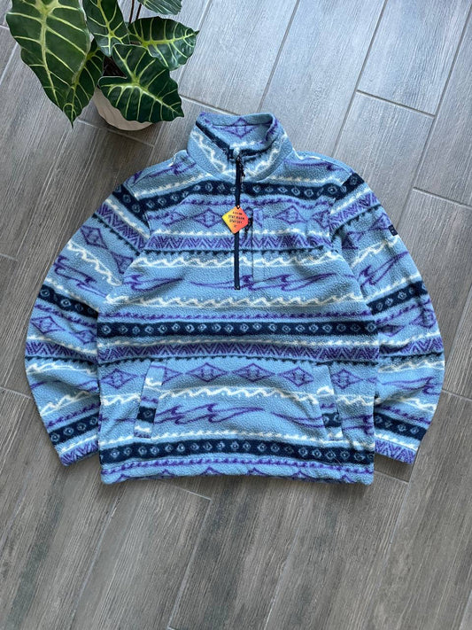 Billabong Adventure Division Fleece Pullover – Blue Tribal Pattern