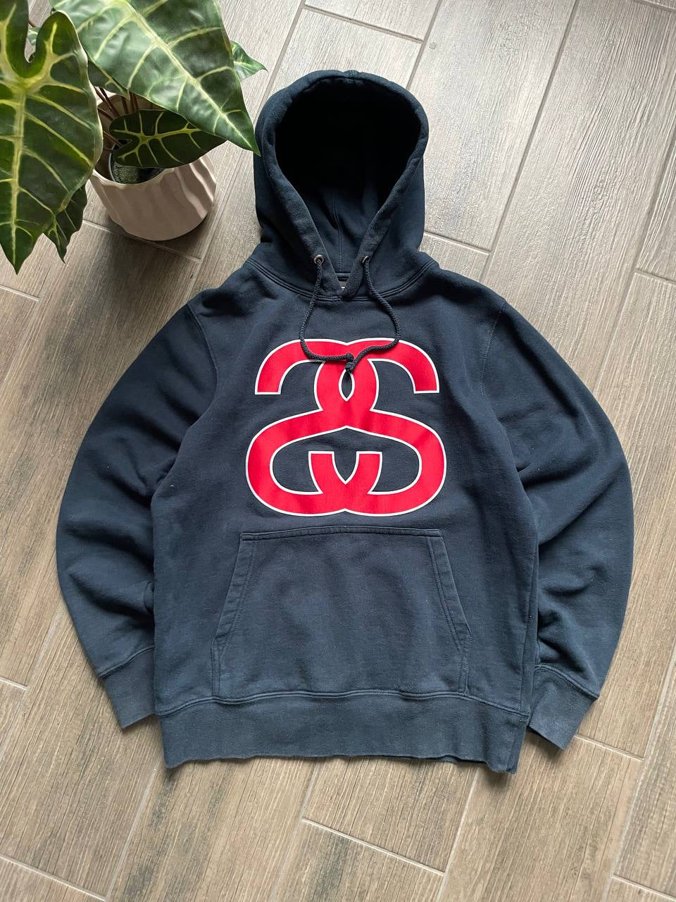 Stussy big logo y2k vintage baggy hoodie