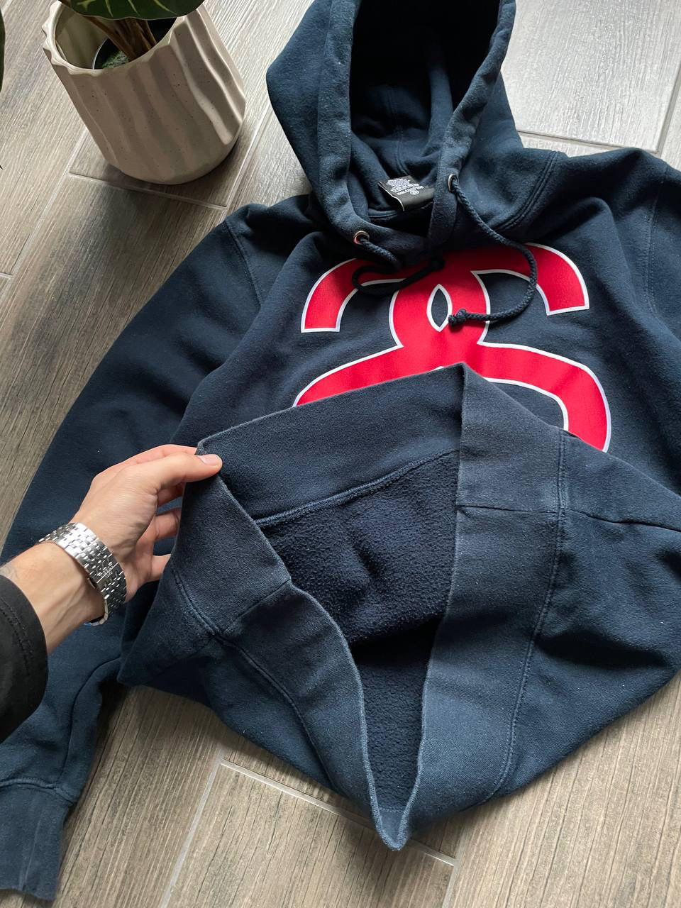 Stussy big logo y2k vintage baggy hoodie