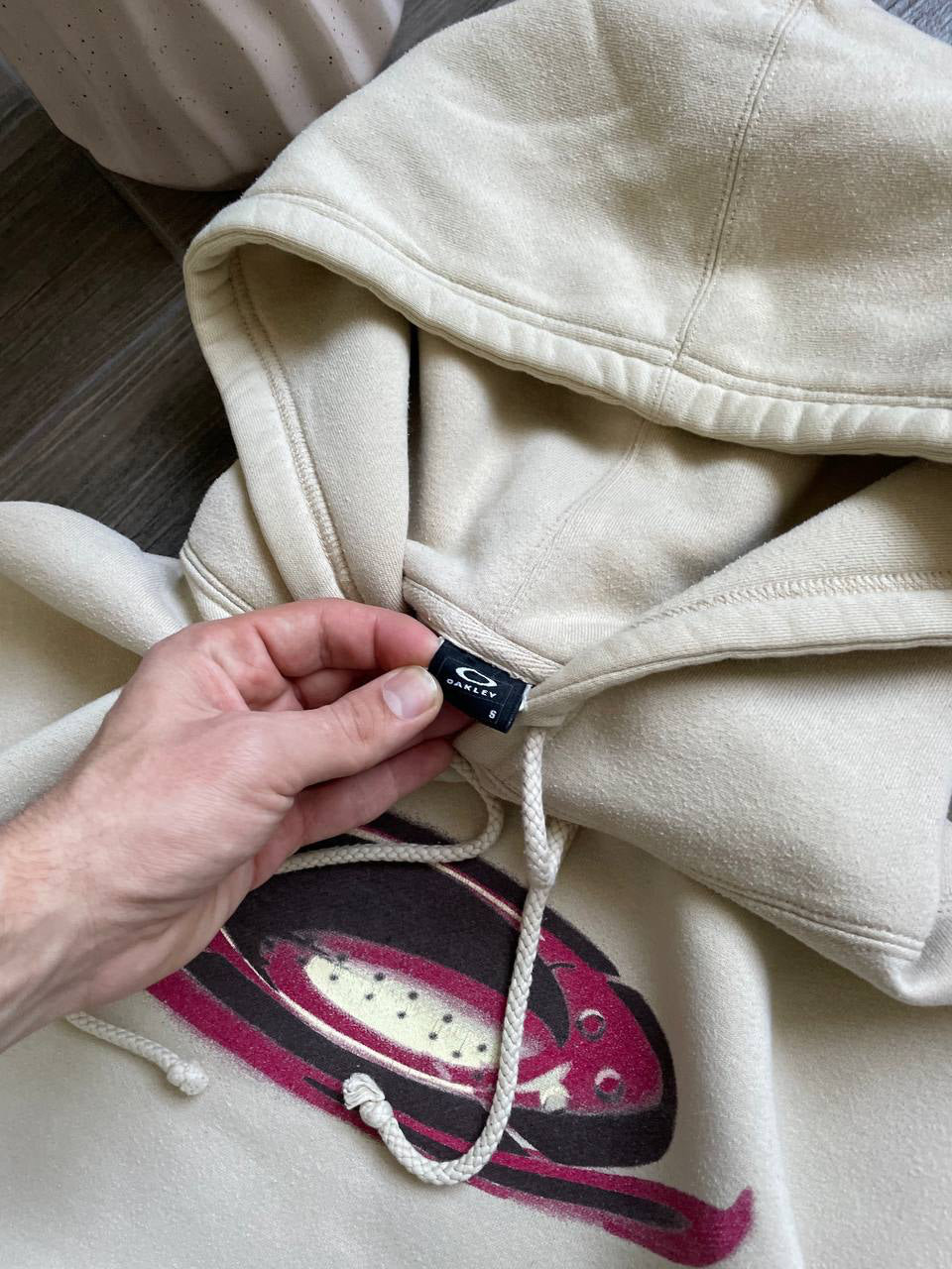 Oakley Vintage Beige Graphic Hoodie