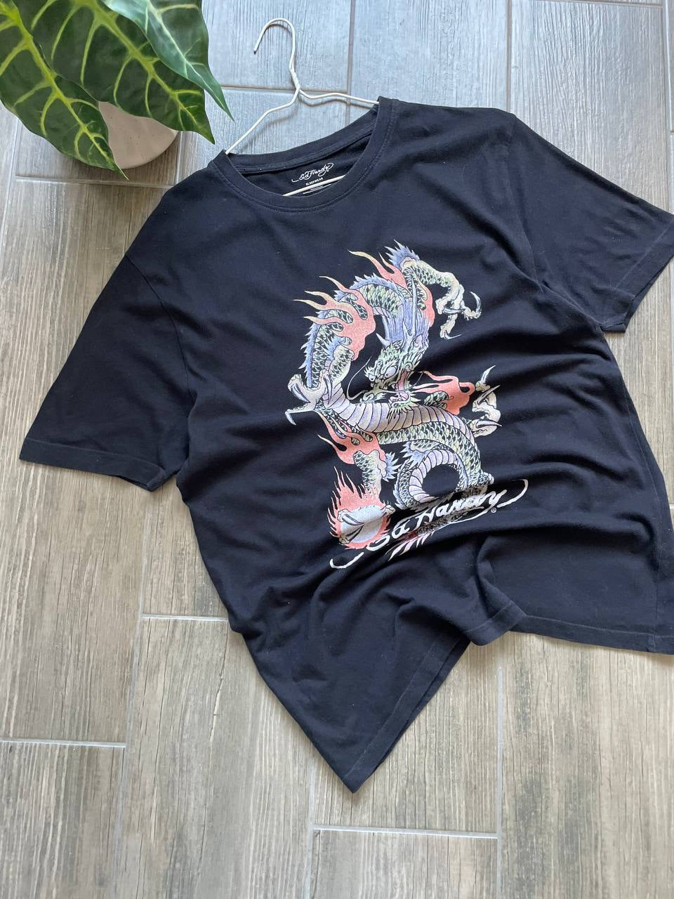 Ed Hardy Vintage Black Dragon Graphic T-Shirt