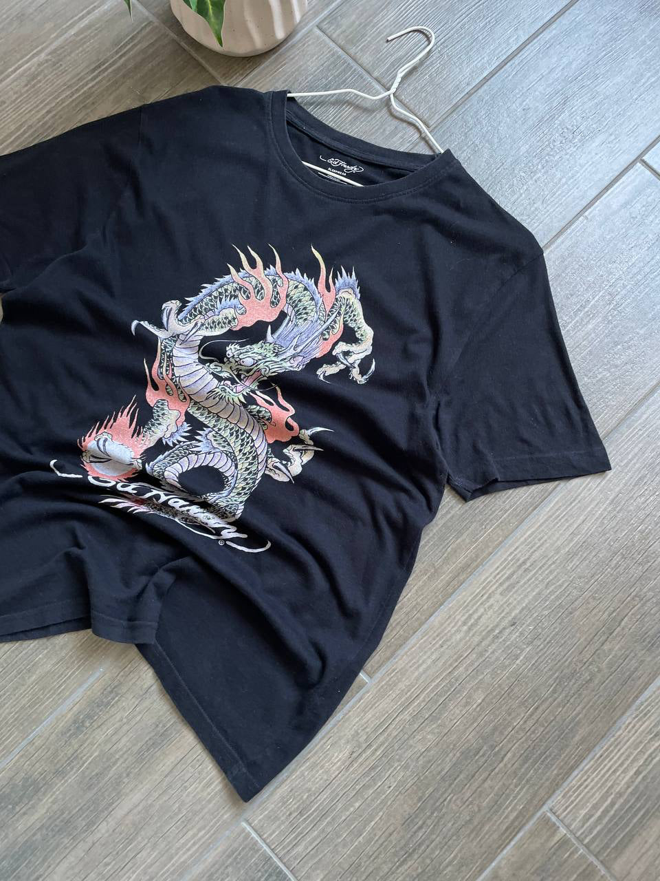 Ed Hardy Vintage Black Dragon Graphic T-Shirt