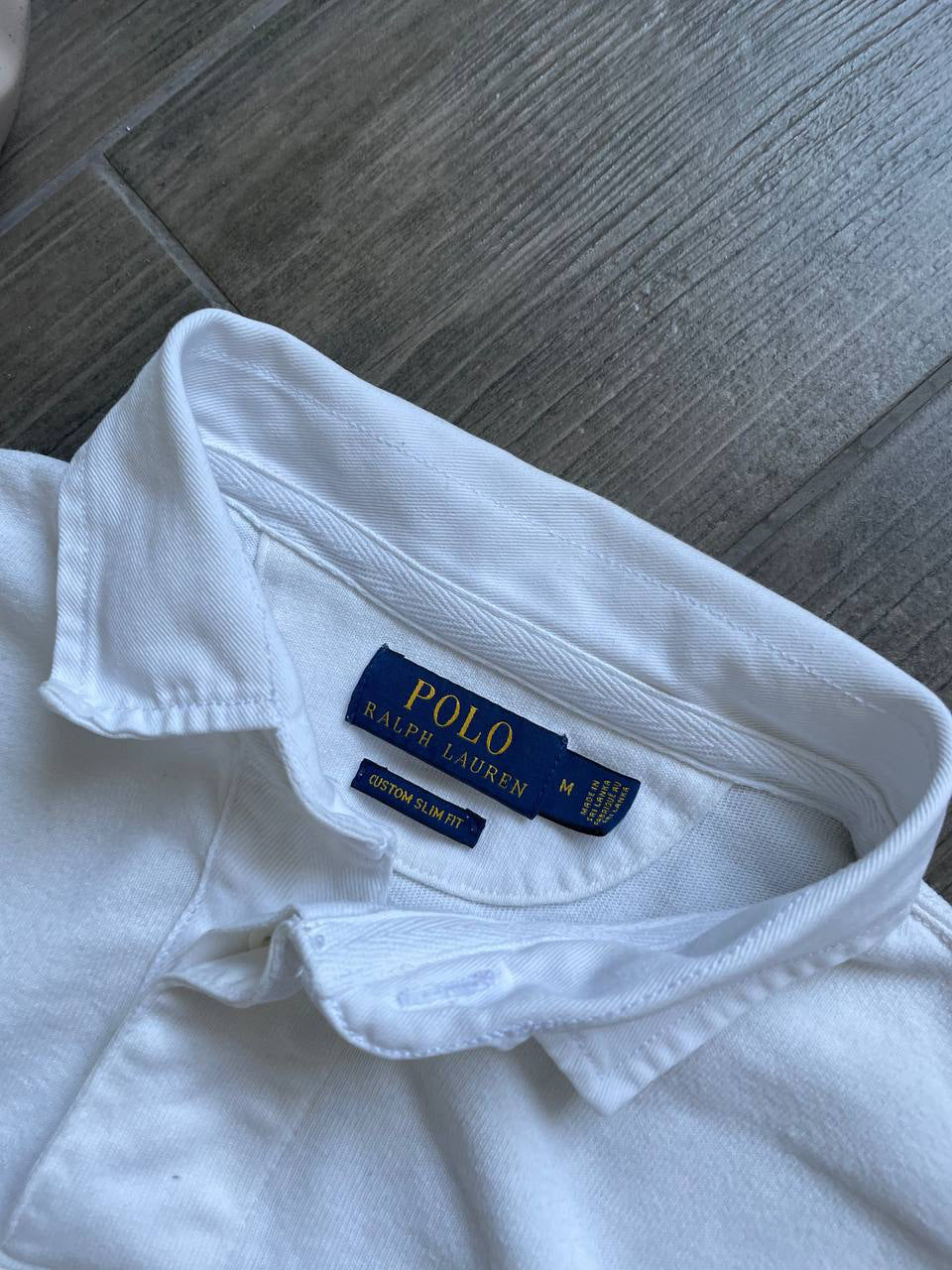 Polo Ralph Lauren Vintage White Long-Sleeve Rugby Shirt