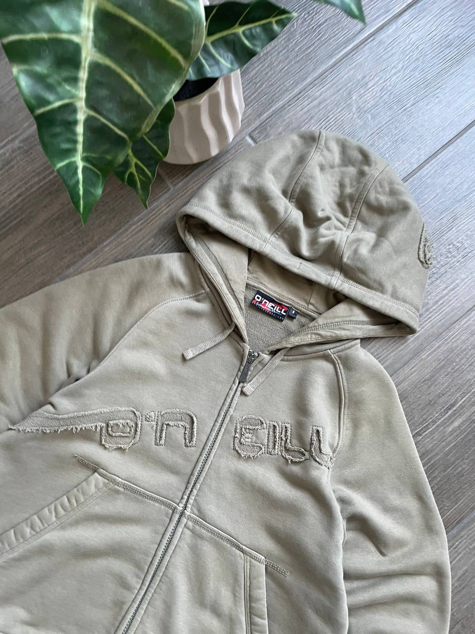 O'Neill Vintage Beige Zip-Up Hoodie