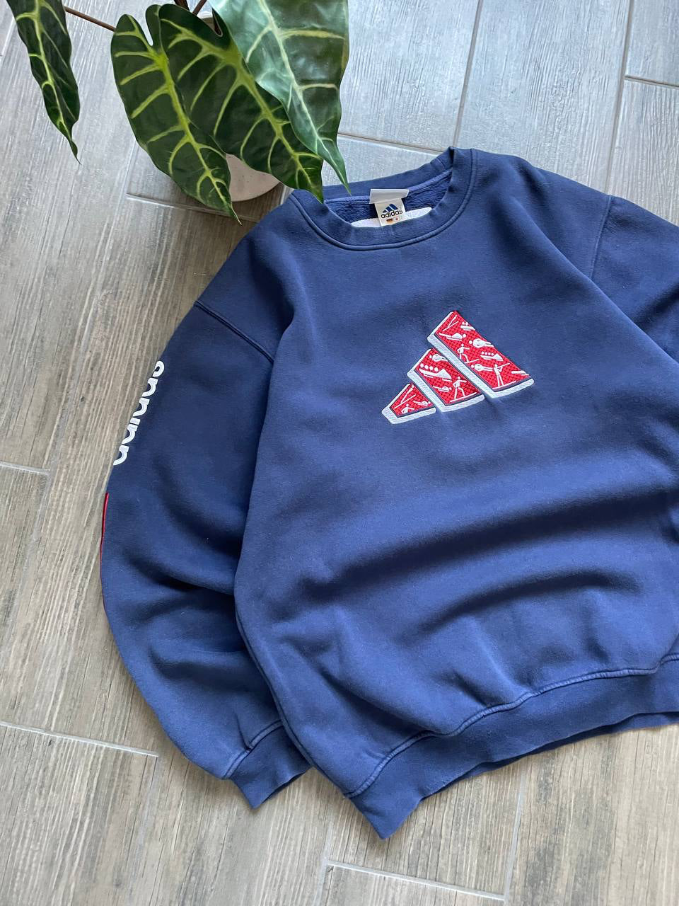 Adidas Vintage Navy Blue Crewneck Sweatshirt