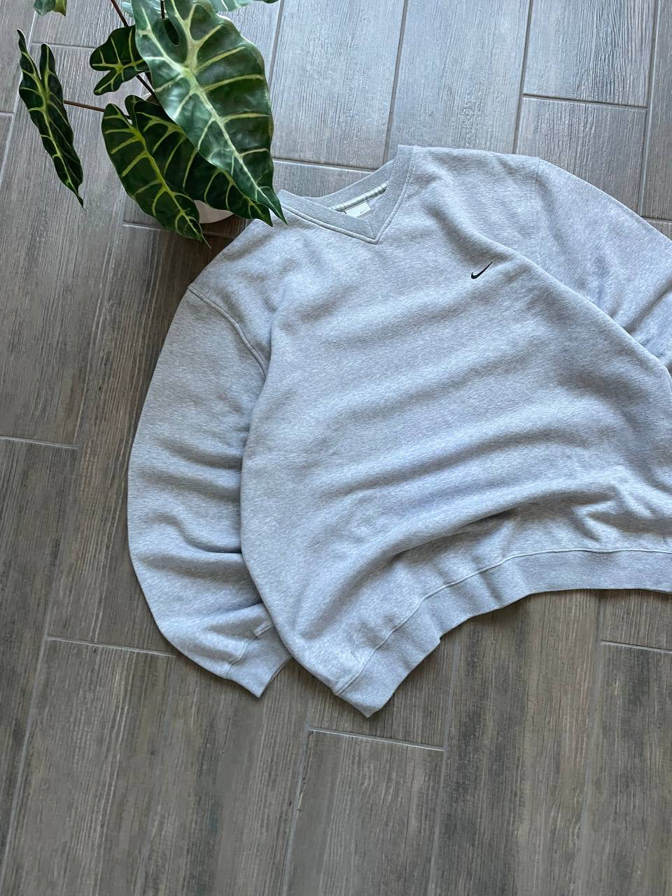 Nike Vintage Gray V-Neck Sweatshirt