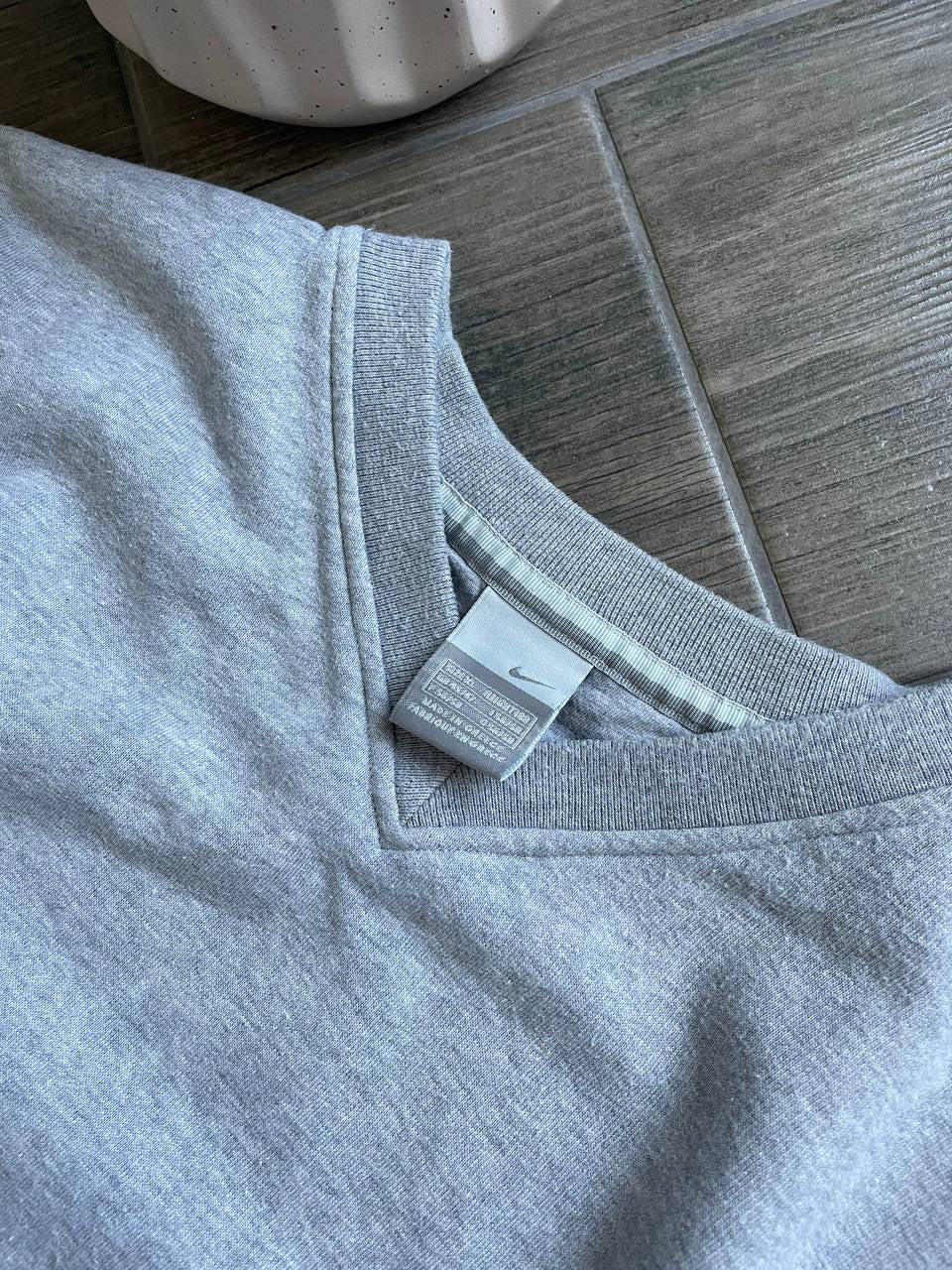 Nike Vintage Gray V-Neck Sweatshirt