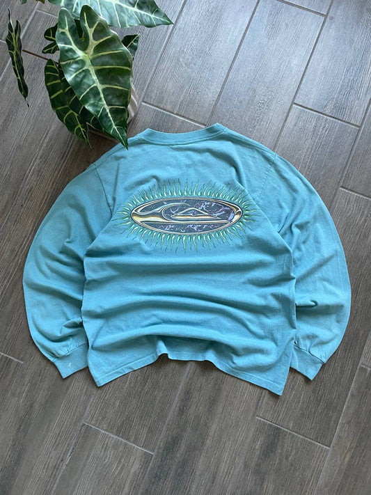 Quiksilver y2k baggy vintage tee long sleeve