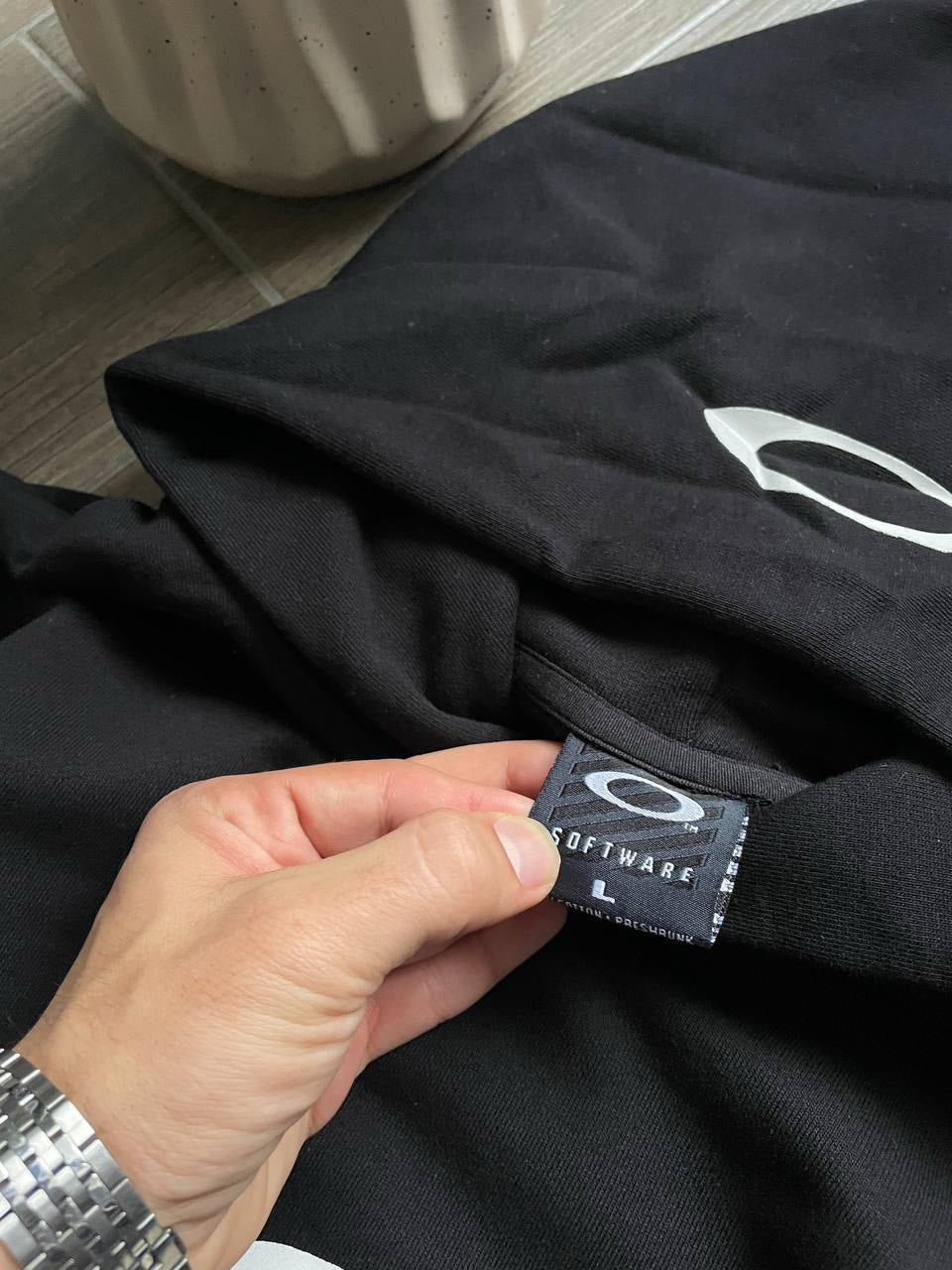 Oakley Software Black Oversized Baggy Hoodie