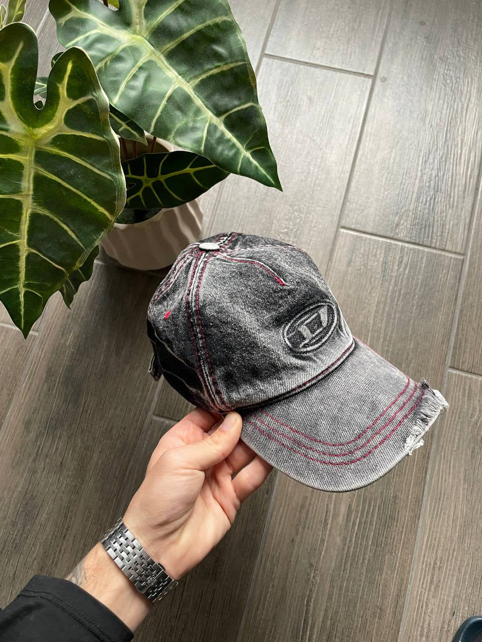 Diesel distressed denim y2k cap