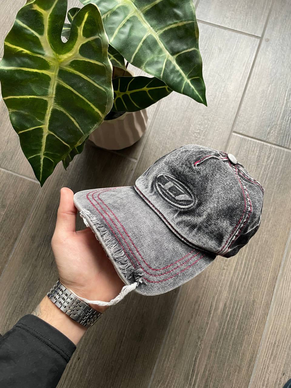 Diesel distressed denim y2k cap