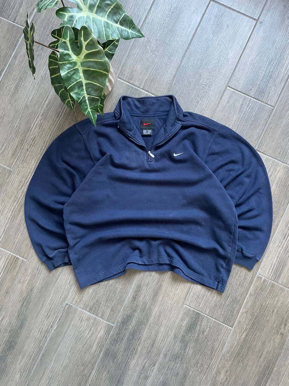 Nike Vintage Navy 1/4 Zip Fleece Sweatshirt