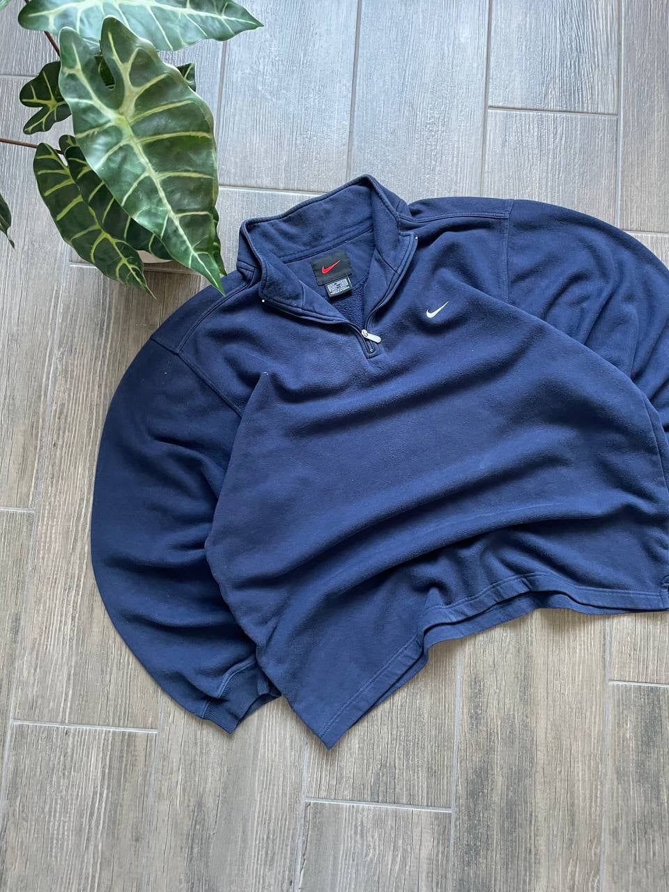 Nike Vintage Navy 1/4 Zip Fleece Sweatshirt