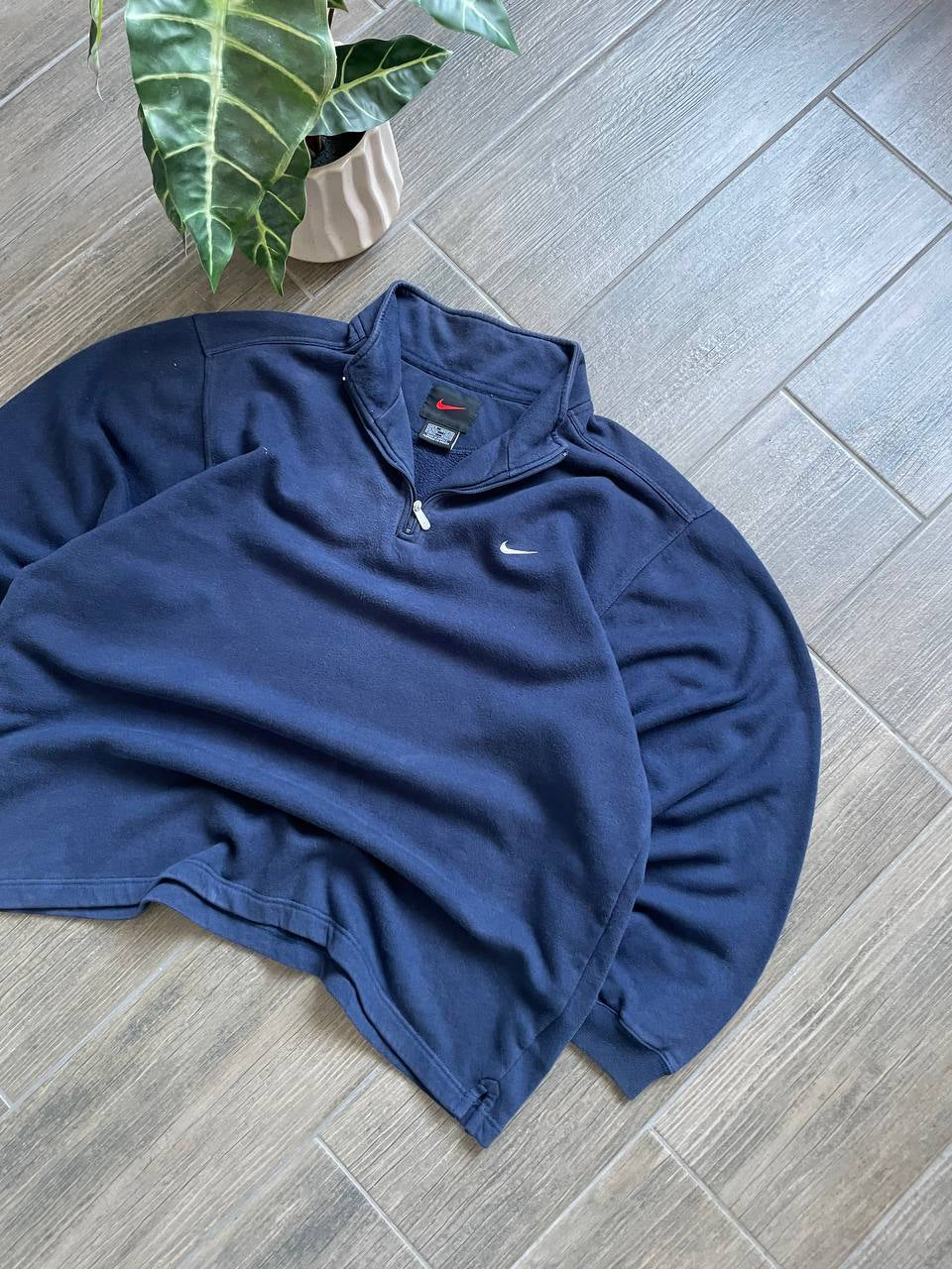 Nike Vintage Navy 1/4 Zip Fleece Sweatshirt