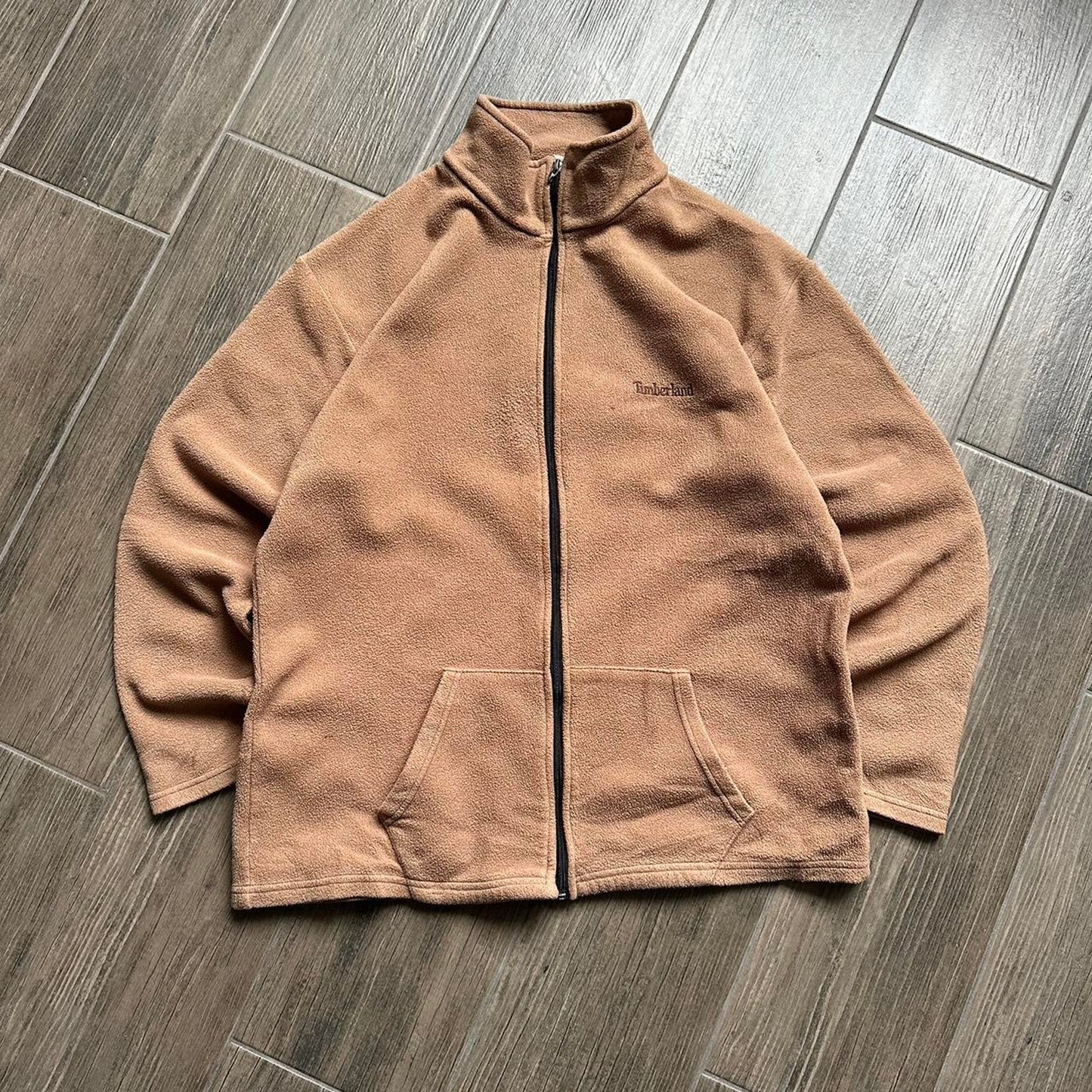 Timberland cream zip winter fleece S jacket