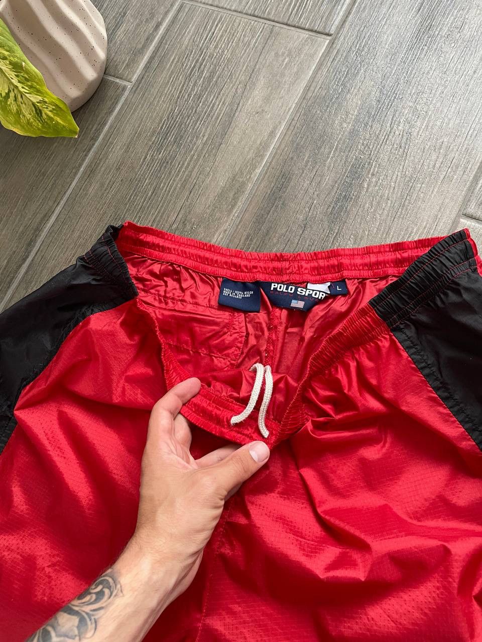 Polo Ralph Lauren Sport red summer y2k nylon shorts