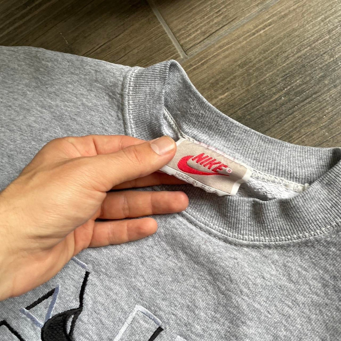 Nike grey made in usa 90s vintage Oversized L sweatshirt
