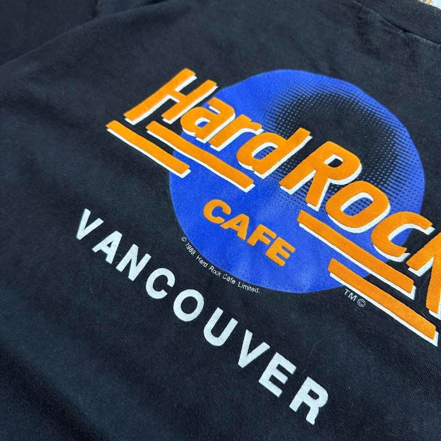 Hard Rock Cafe Vancouver 1989 black t-shirt
