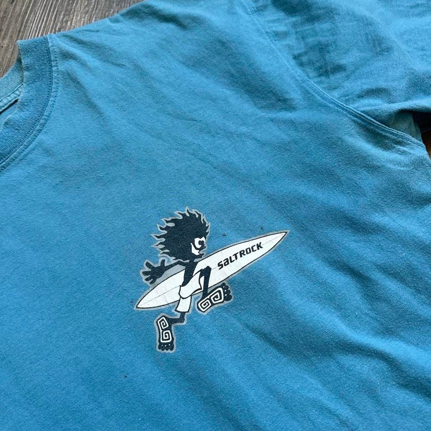 Y2k blue dolphin surf tee