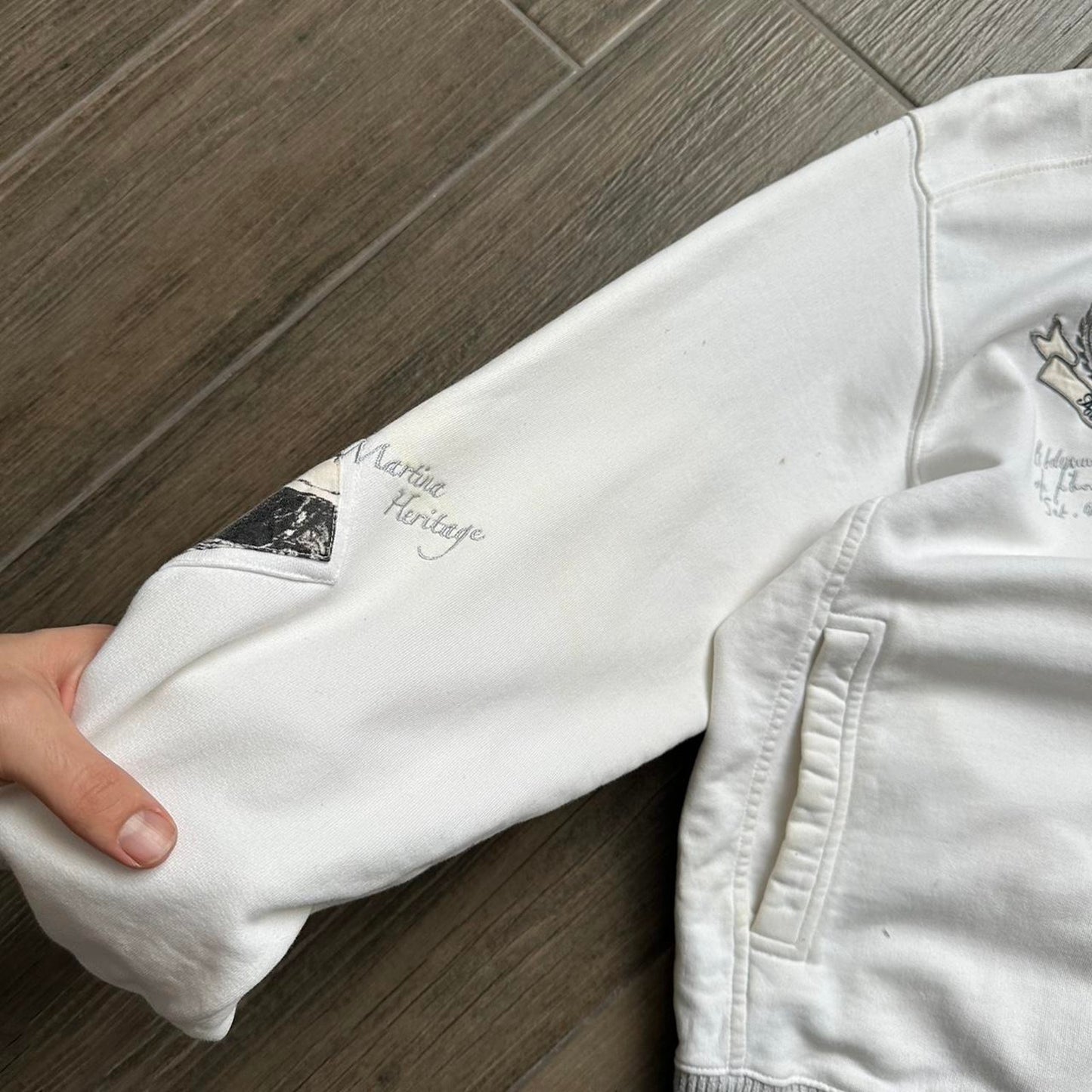 La Martina y2k white zip jacket