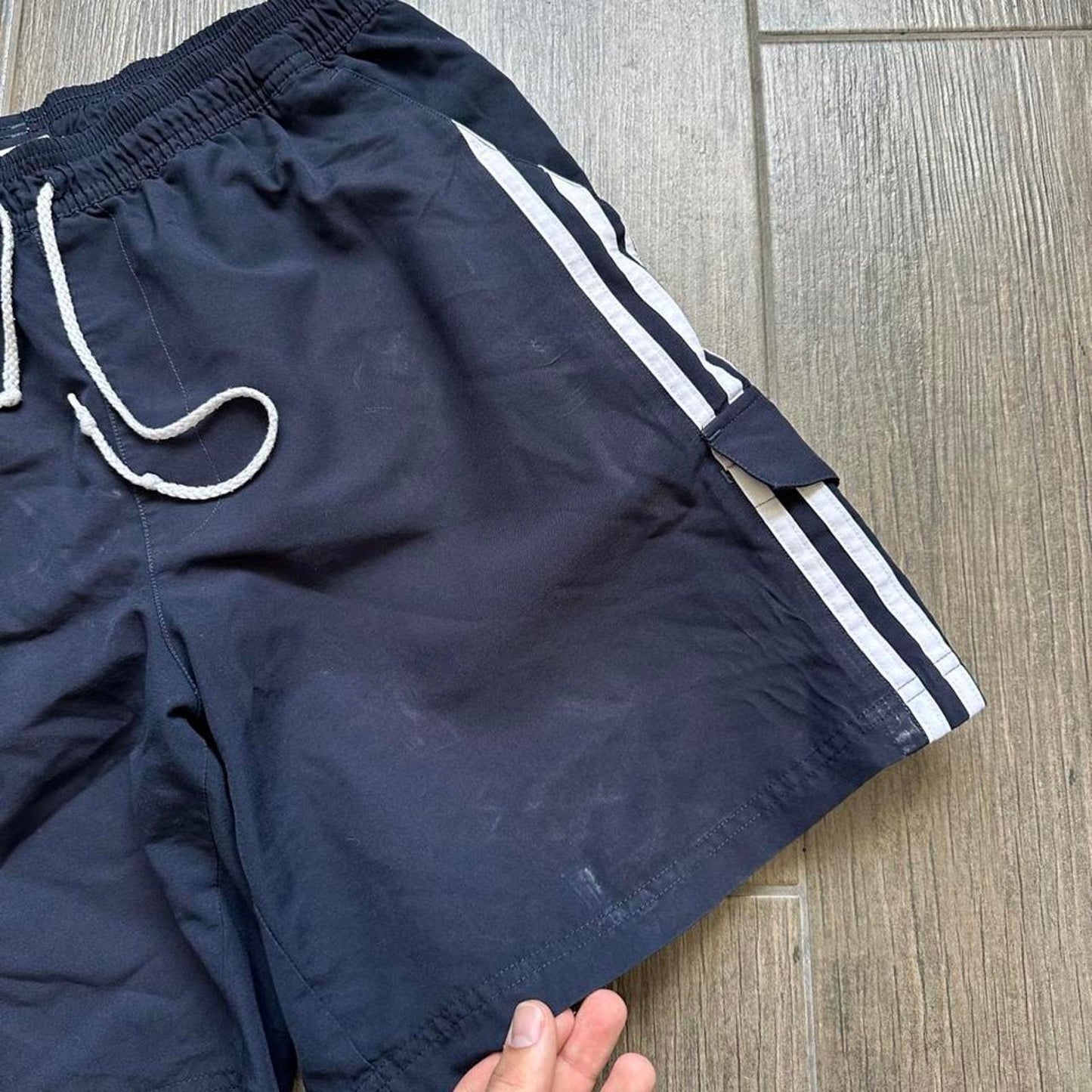 Adidas navy blue swim shorts