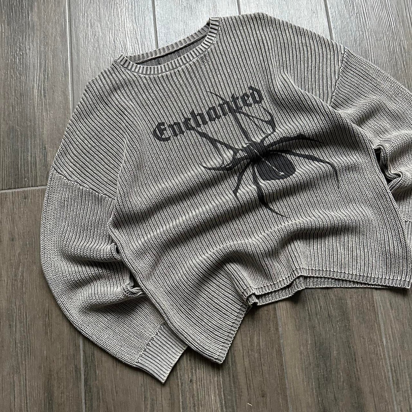 Y2k Japanese style knitted avant-garde M-L sweater