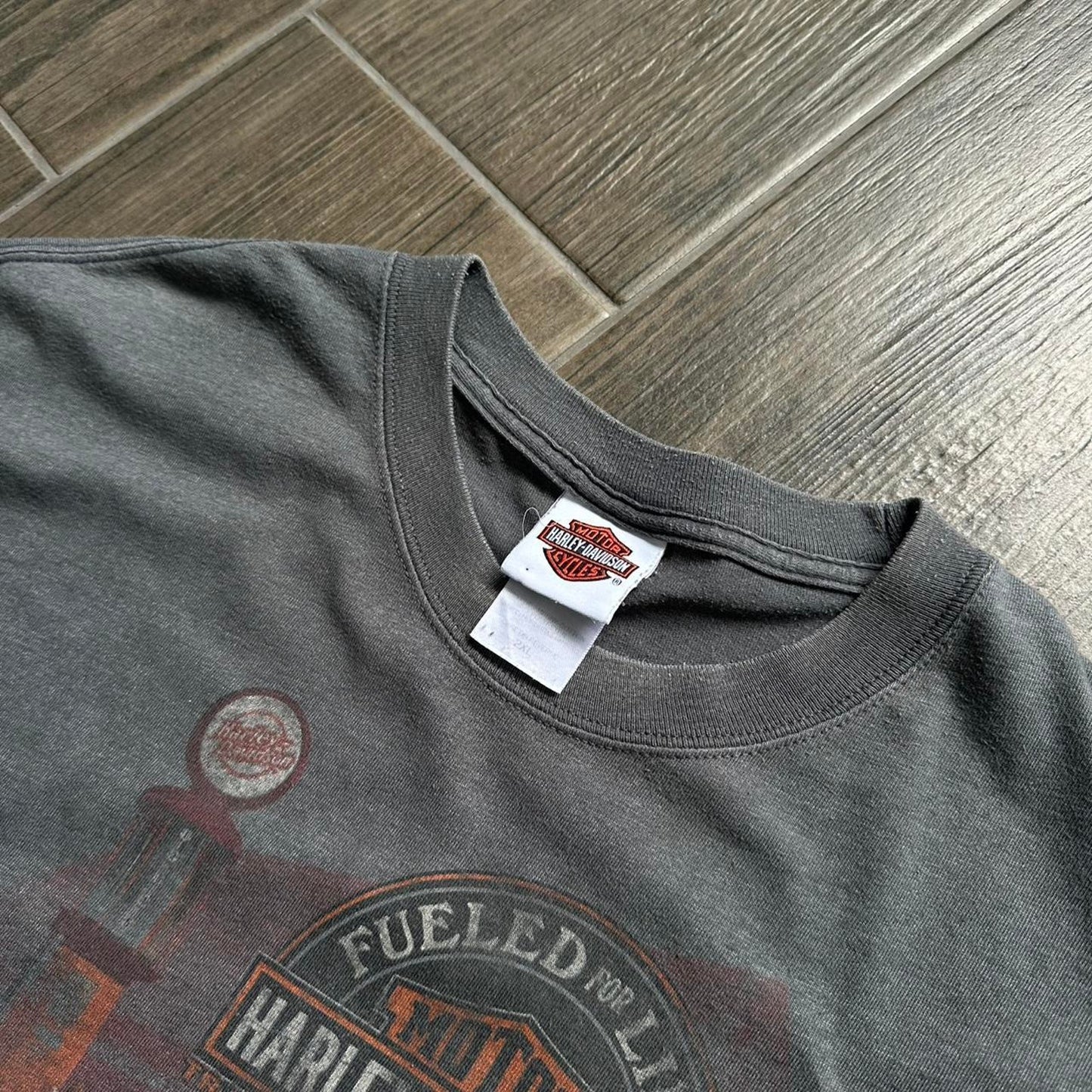 Harley Davidson y2k grey baggy tee