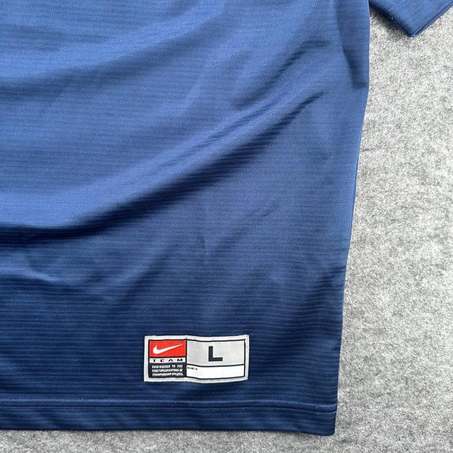 Nike blue soccer jersey with