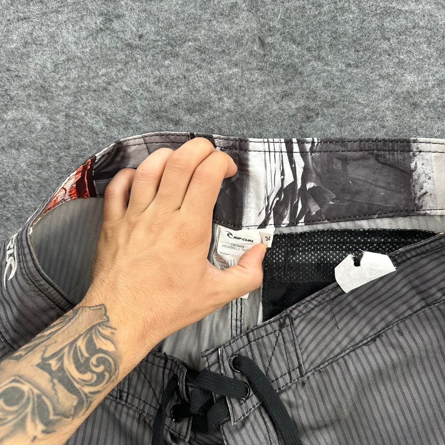 Rip curl grey striped board