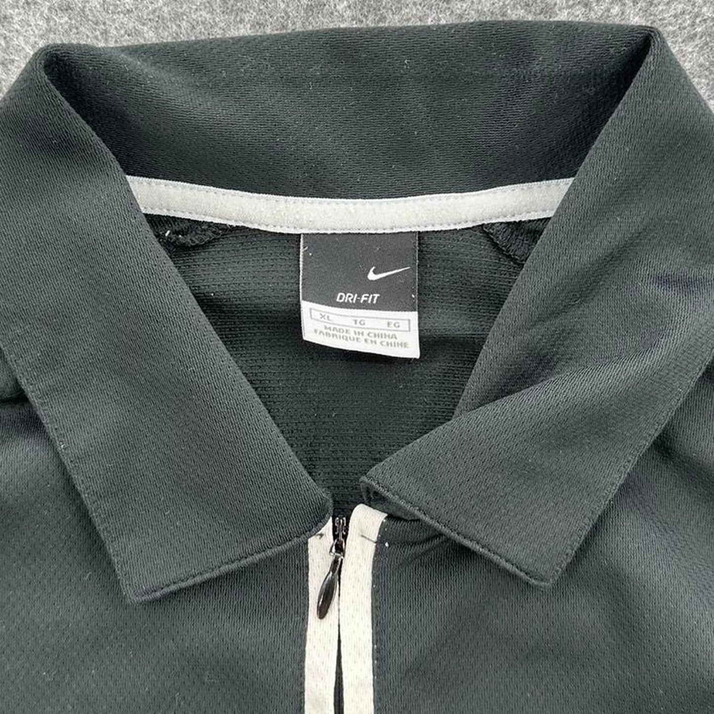Nike black quarter zip polo