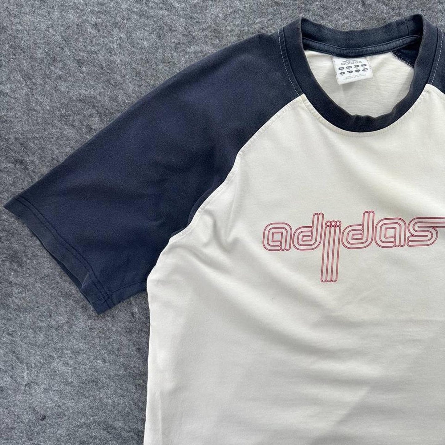 Adidas white navy baseball